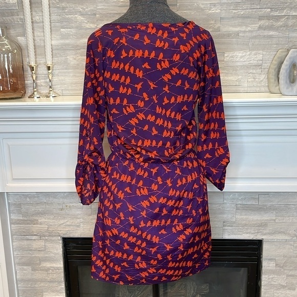 Collective Concepts Birds on a wire Lined Dress Size Small - Picture 7 of 7